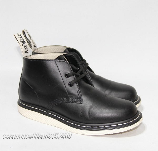 Dr.Martens ドクターマーチン MANTON 2ホール チャッカブーツ 黒 ブラック レザー 本革 US8 UK7 EU41 約25cm 中古 美品_画像1