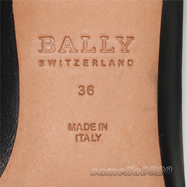 BALLY バリー Claudie パンプス 黒 ブラック レザー 本革 36 サイズ 約23cm イタリア製 中古 美品_画像5