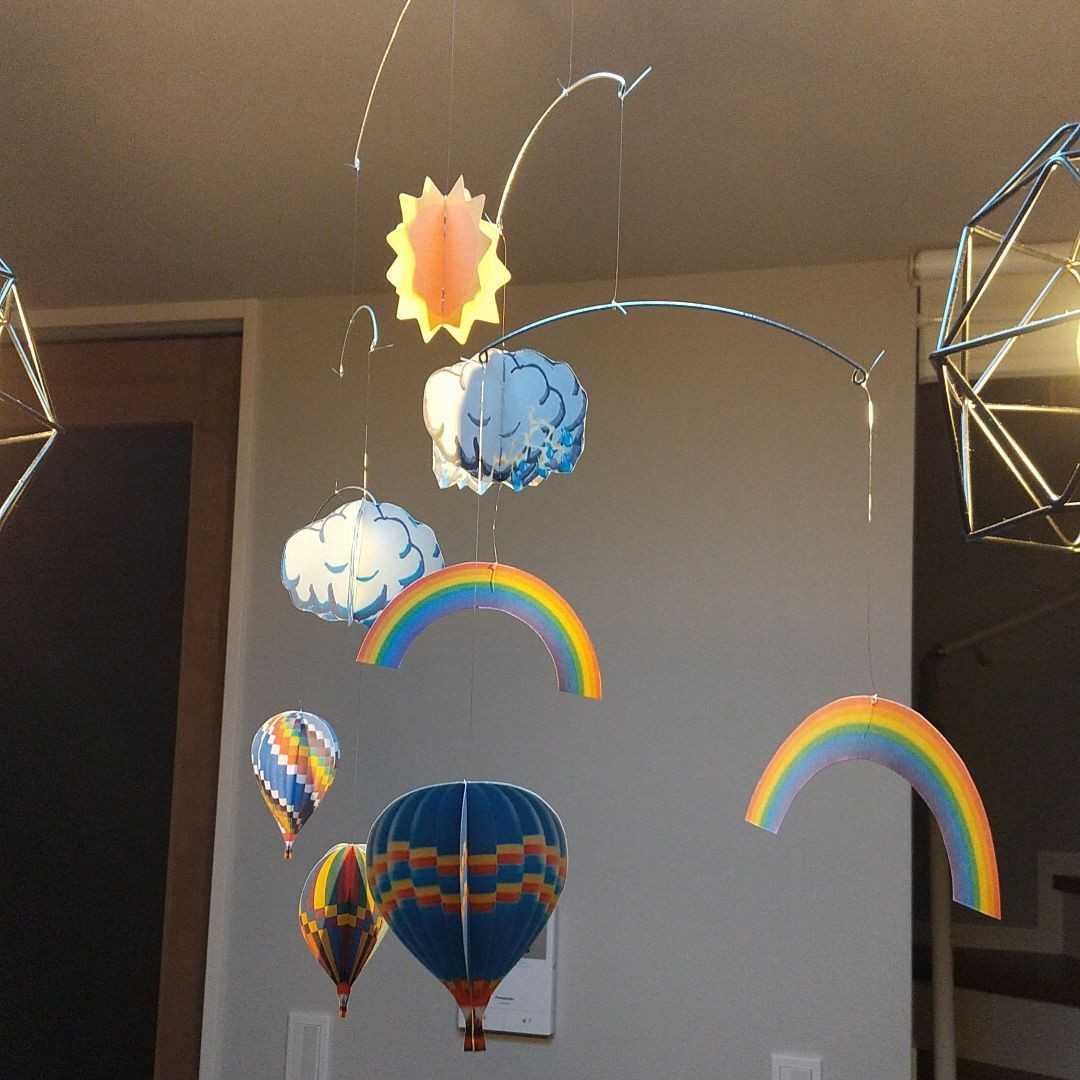  虹 気球 モビール balloon フレンステッド ではないです！J.L.Vモビールです。 モンテッソーリ 知育玩具 におすすめ_画像3