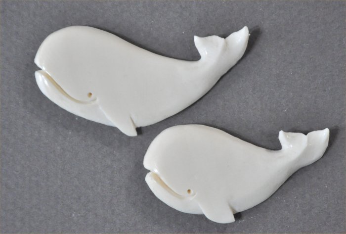 好評にて期間延長】 ナンタケットバスケット用の可愛いクジラ2頭セット