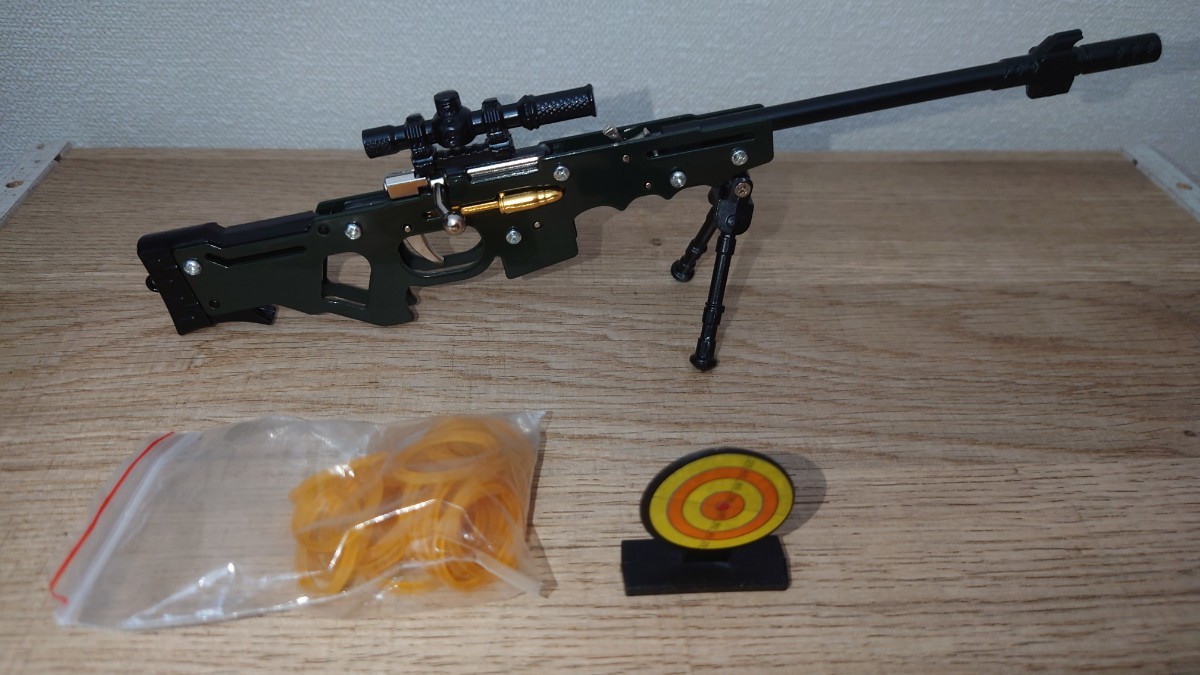  made of metal rubber gun AWM green rubber gun life ru military model gun miniature gun bolt action 