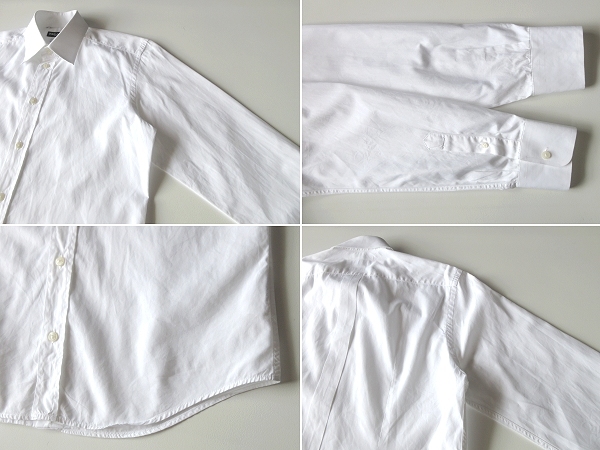 イタリア製 DOLCE&GABBANA ドルチェ&ガッバーナ Slim Fit コットン ドレスシャツ 15 3/4 40 ホワイト 白 ネコポス対応_画像6