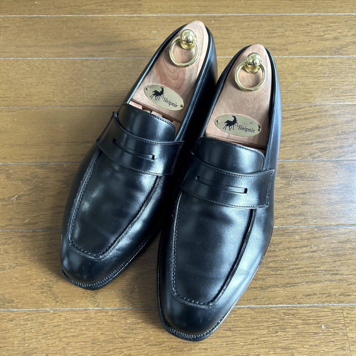 170.CROCKETT&JONES クロケットアンドジョーンズ MARSTON コインローファーペニーローファー 革靴 ブラック 6G_画像2