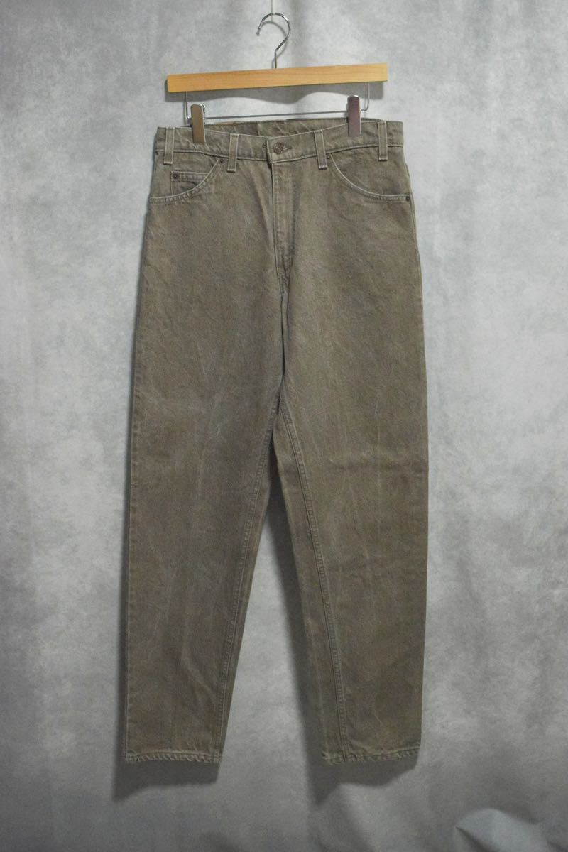 【 90s USA製 】 リーバイス 550 バギーデニム パンツ / size 33 / 90年代 levi’s アメリカ製 先染め オリーブグレー テーパード