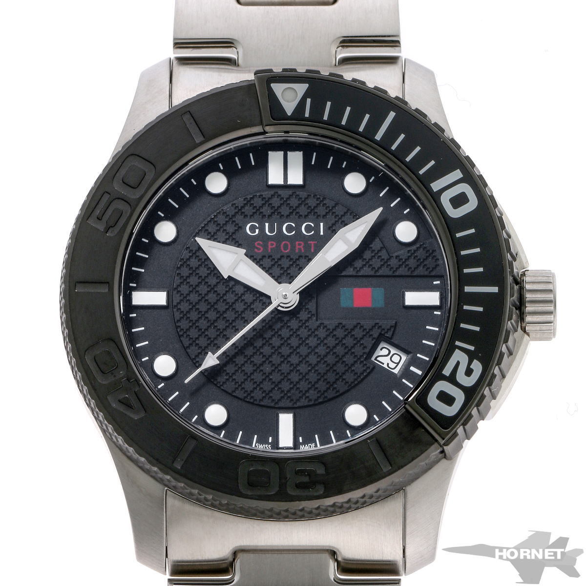 GUCCI グッチ Gタイムレス スポーツ クォーツ YA126249 SS メンズ 時計 2310130_画像1