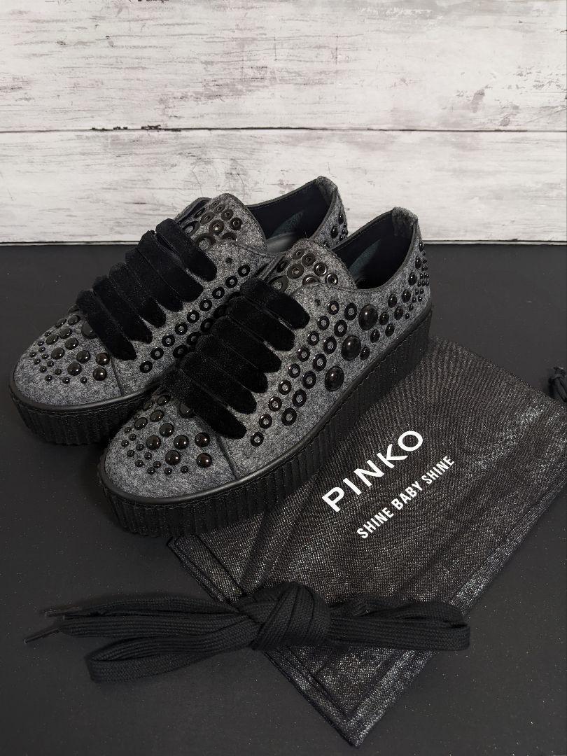 PINKO ピンコ☆ISEO SNEAKER スタッズフェルトスニーカー☆37★再値下げ_画像9