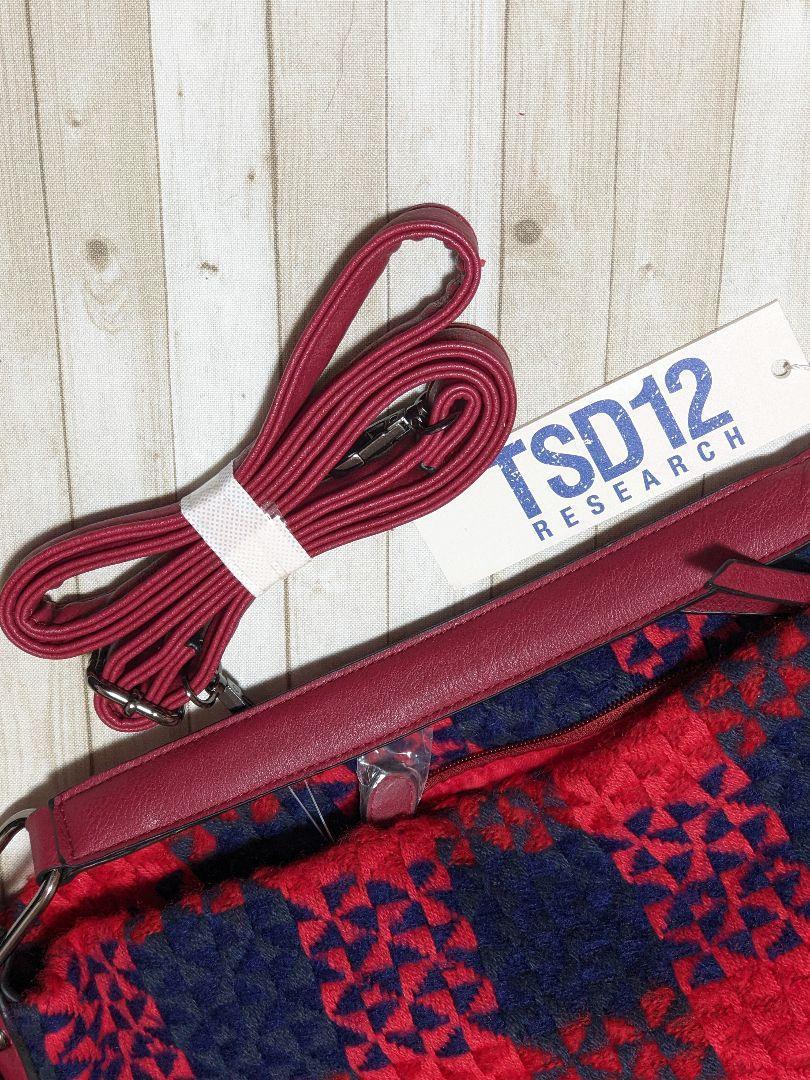 格安 TSD12 ニットバッグ☆ Gingham RESEARCH☆Triangle トートバッグ