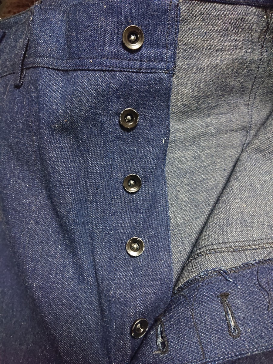 デッド NOS 40s ヴィンテージ ビンテージ us.navy デニム ベイカー
