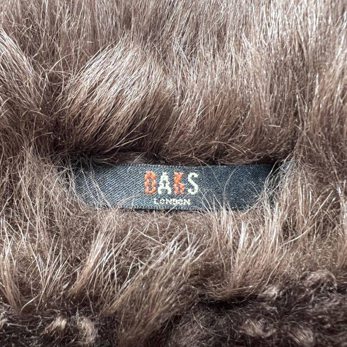 DAKS ダックス LONDON 羊革 ムートン ラムレザー サイズ 40 高品質 ジャケット ブルゾン アウター コート 厚手 メンズ 冬_画像6