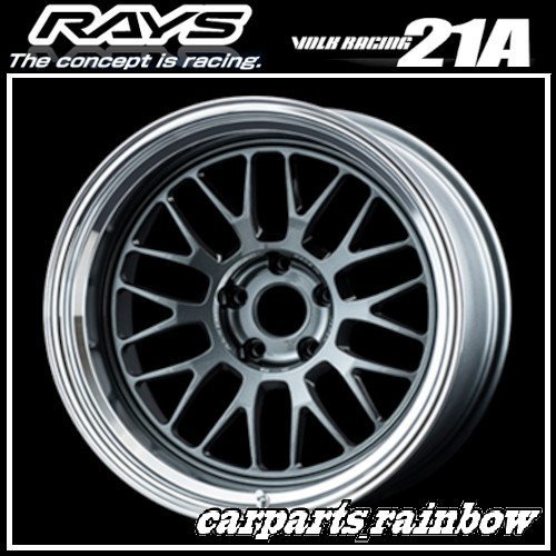 ★RAYS/レイズ VOLKRACING ボルクレーシング 21A 18×12.0J/12J 5/114.3 -15★ダークガンメタ/リムDC(VC)★_画像1