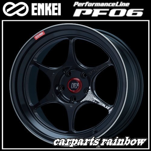 ★送料無料★ENKEI/エンケイ PerformanceLine パフォーマンスライン PF06 16×8.0J/8J 4/100 +30★Machining Black/ブラック★4本価格★_画像1