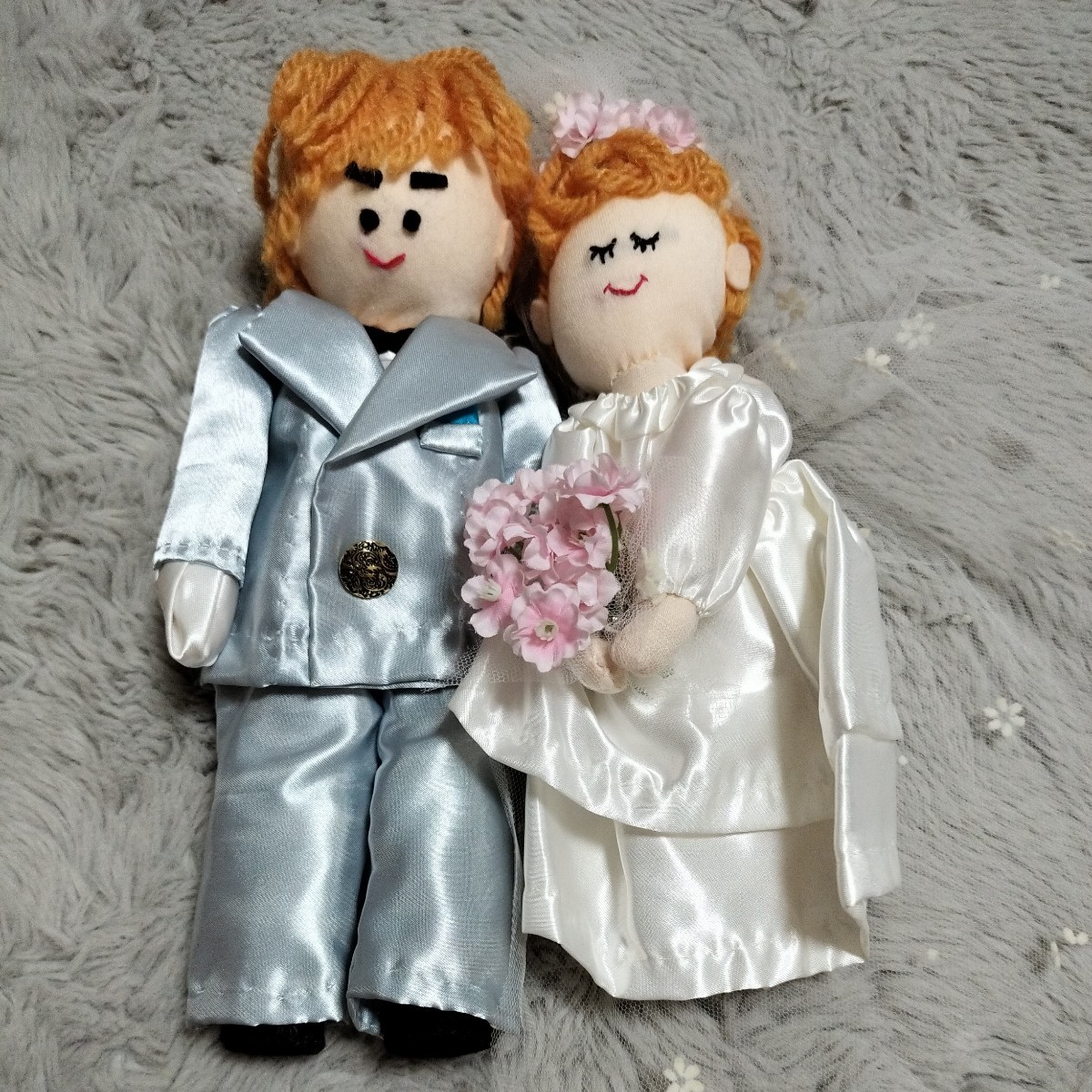 結婚式　ウェルカムボードの横に　オブジェ　ウェディング　飾り　人形　ドール　手作り_画像1