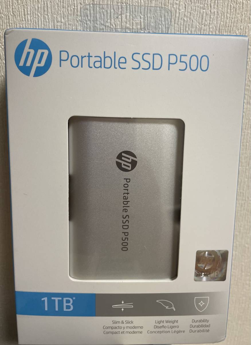 HP ポータブルSSD P500シリーズ シルバー 1TB USB3.1 Gen2 Type-C 1F5P7AA#UUF