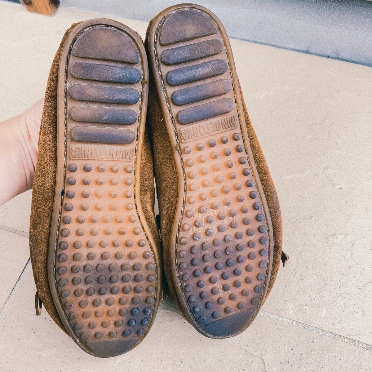 ミネトンカ モカシンシューズ ブラウン MINNETONKA  フラットシューズ