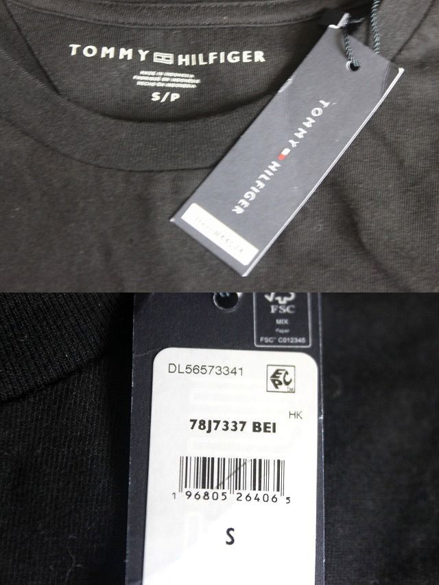 トミーヒルフィガー メンズ Tシャツ ブラック サイズS TOMMY HILFIGER SPORT/78J7337★送料310円_画像4