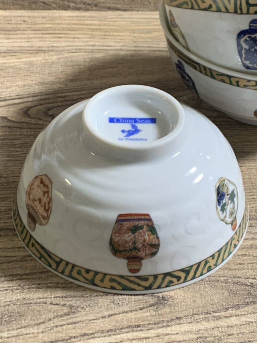 チャイナシーズ China Seas 小どんぶり鉢 飯碗3個 前畑陶器の画像2