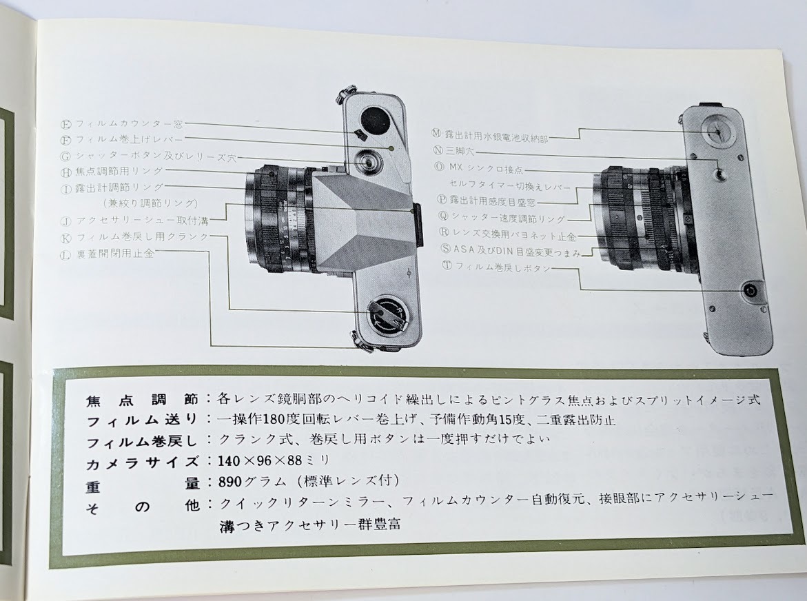 19　KOWA　使用説明書　取説　マニュアル　興和　カタログ　 SE R　CAMERA LENS F2 50mm　カメラ　コーワ　レンズ_画像8