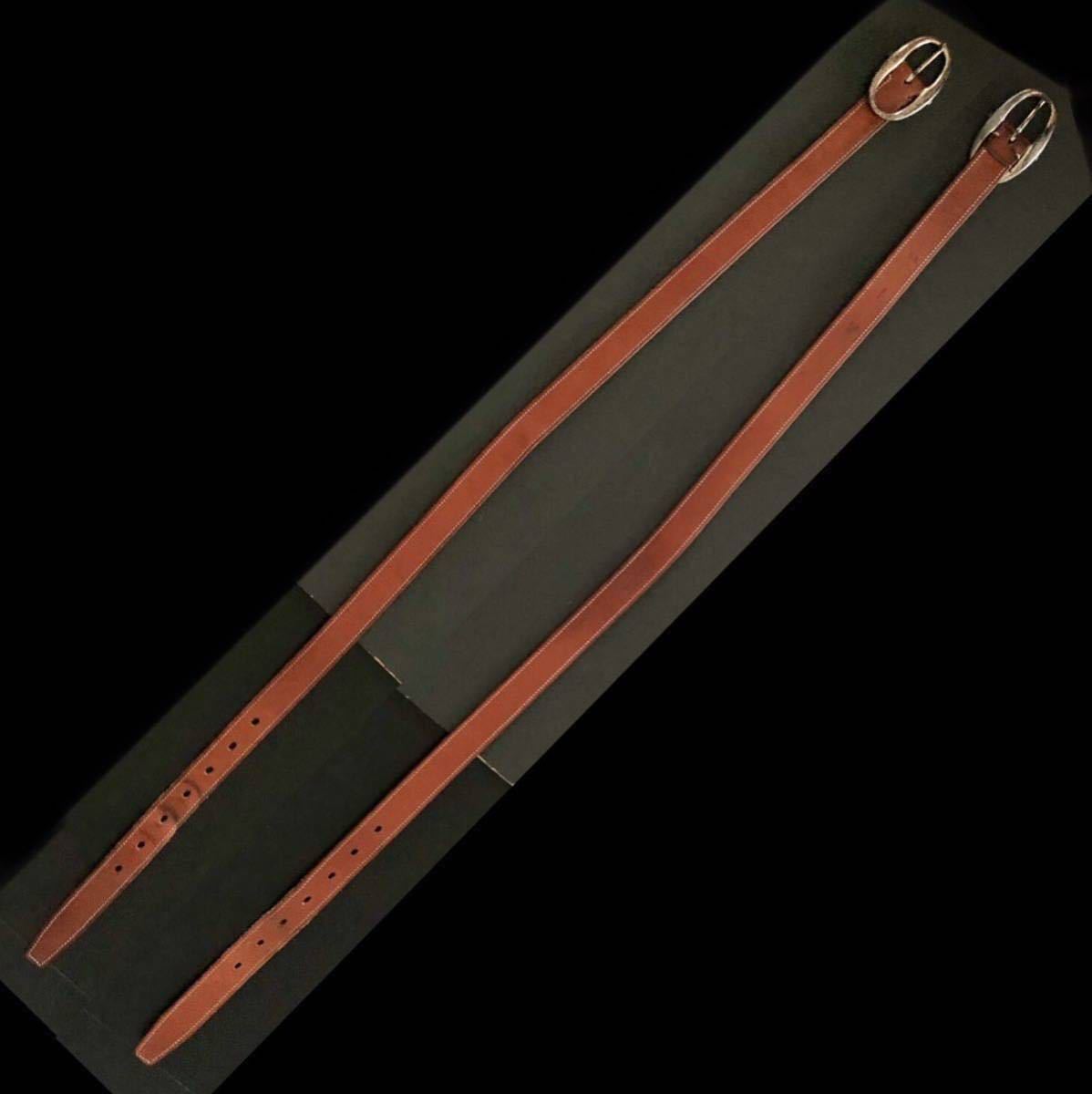 赤茶 D&B オーバル バックル レザーベルト BROWN系 32/80 赤茶 D&B オーバル バックル レザーベルト BROWN系 32/80