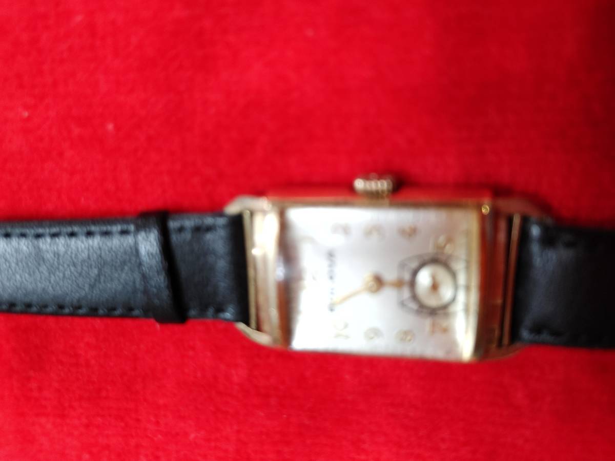 松●腕時計［BULOVA］角形手巻/10K GOLD FILLED金張/1930年代/稼働品_画像3