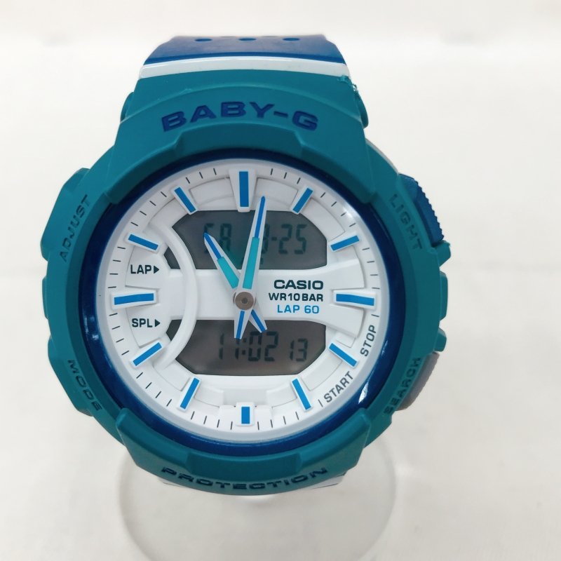 ＣＡＳＩＯ ＢＡＢＹ－Ｇ 腕時計 ＢＧＡ－２４０ 青 カシオ ベビージー アナデジ ランニング レディース 時計/255