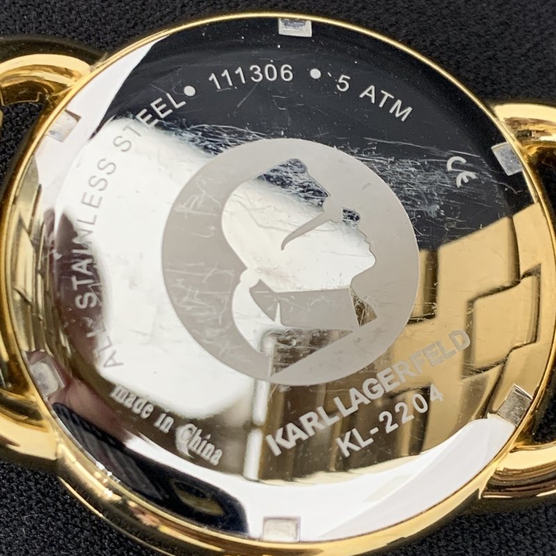 【電池切れ】ＫＡＲＬ ＬＡＧＥＲＦＥＬＤ ステンレス 中国製 カール・ラガーフェルド アナログ腕時計 ＫＬ－２２０４ 時計/247_画像4