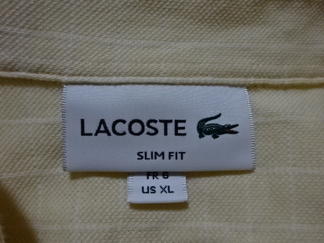 ●LACOSTE ラコステ 半袖シャツ 6 US XL●0925●_画像2