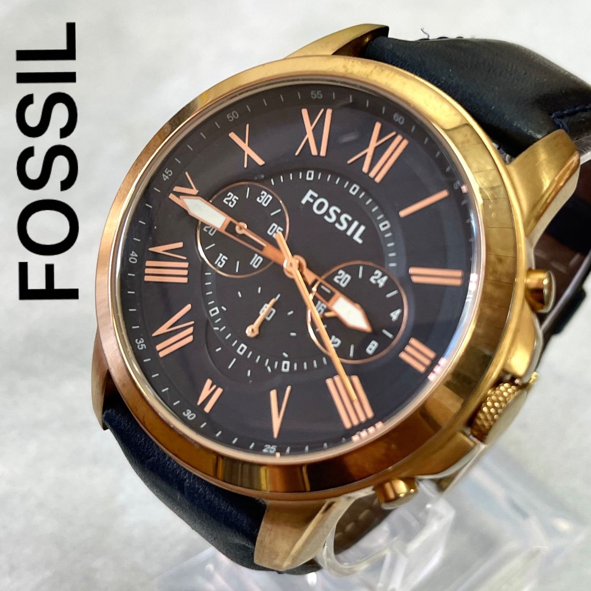 稼働 FOSSIL メンズ腕時計 ローマン ネイビー 紺色 フォッシル 稼働 FOSSIL メンズ腕時計 ローマン ネイビー 紺色 フォッシル