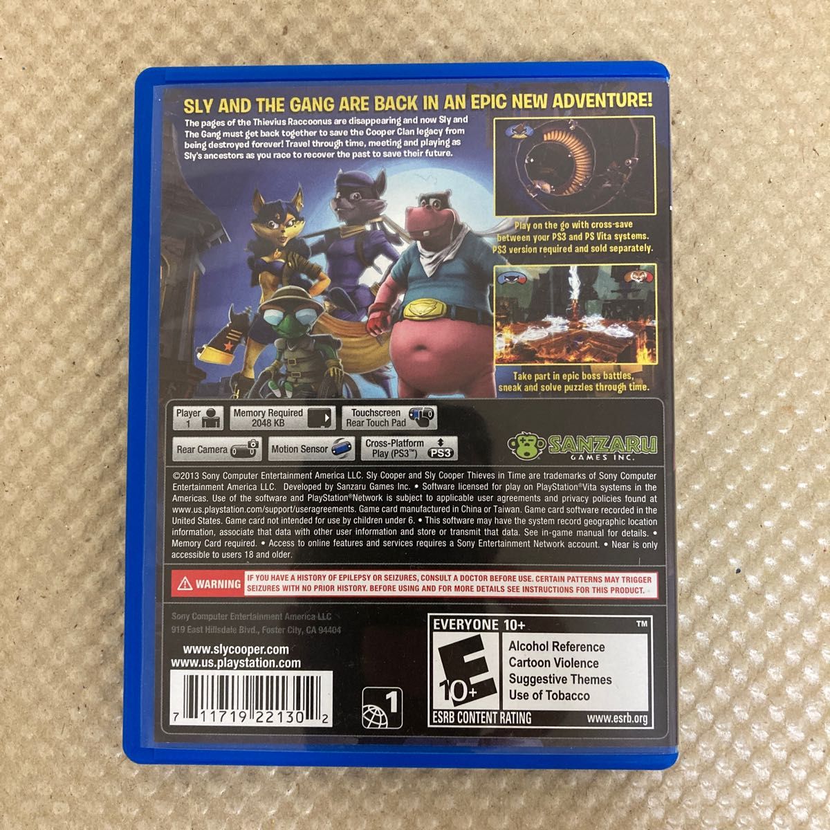PS Vita Sly Cooper: Thieves in Time（輸入版）