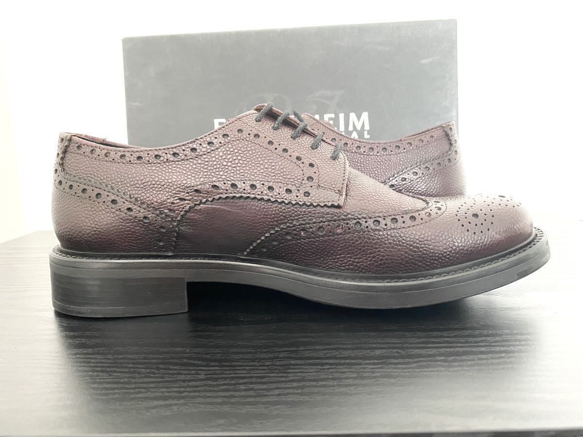 新品 FLORSHEIM 6EEE フローシャイム インペリアル ビジネス シューズ メンズ 革靴 レザー 未使用 送料無料 ウイングチップ ダークブラウン_画像6