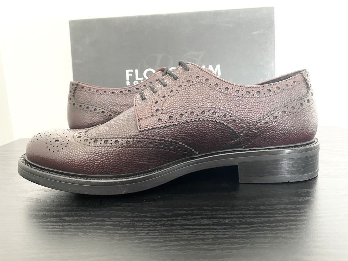 新品 FLORSHEIM 6EEE フローシャイム インペリアル ビジネス シューズ メンズ 革靴 レザー 未使用 送料無料 ウイングチップ ダークブラウン_画像5