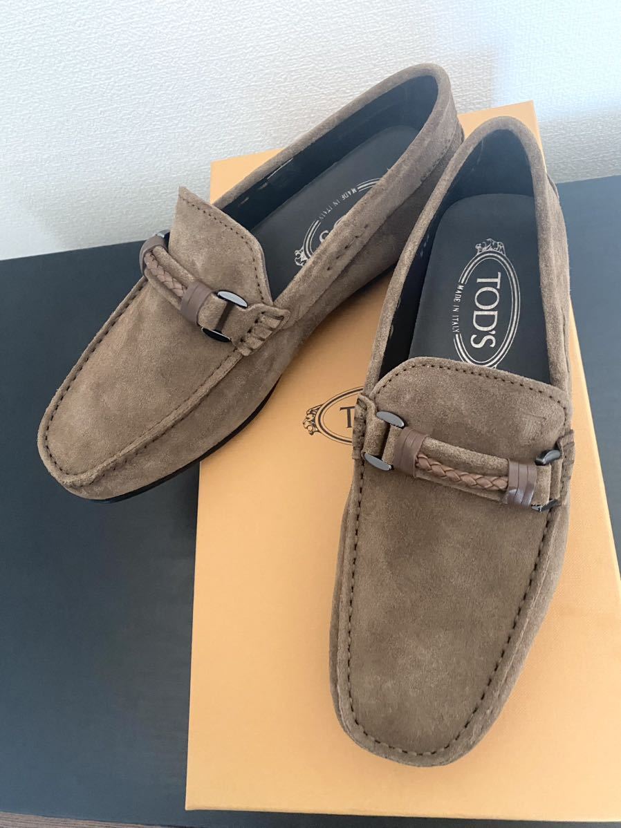 最も メンズ シューズ ドライビング スエード TOD'S 5.5 新品 トッズ