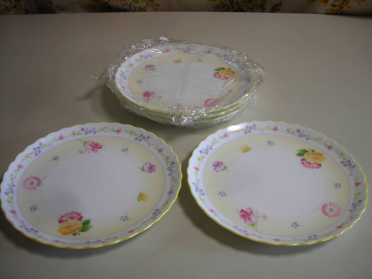 R5 09★Noritake/ノリタケ◆プレート/5枚セット/ジュヌ・フレール/ケーキ皿セット　廃番品_画像6