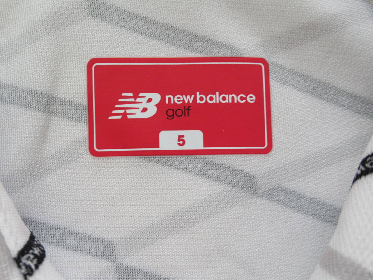 即決新品 New Balance GOLF 半袖シャツ ホワイト 5サイズ Lサイズ相当 ニューバランス ゴルフの画像6