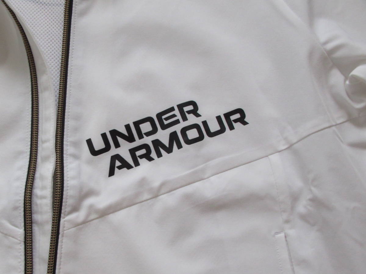 即決新品 LGサイズ UNDER ARMOUR GOLF ストレッチトラックジャケット ホワイト アンダーアーマー ゴルフ_画像7