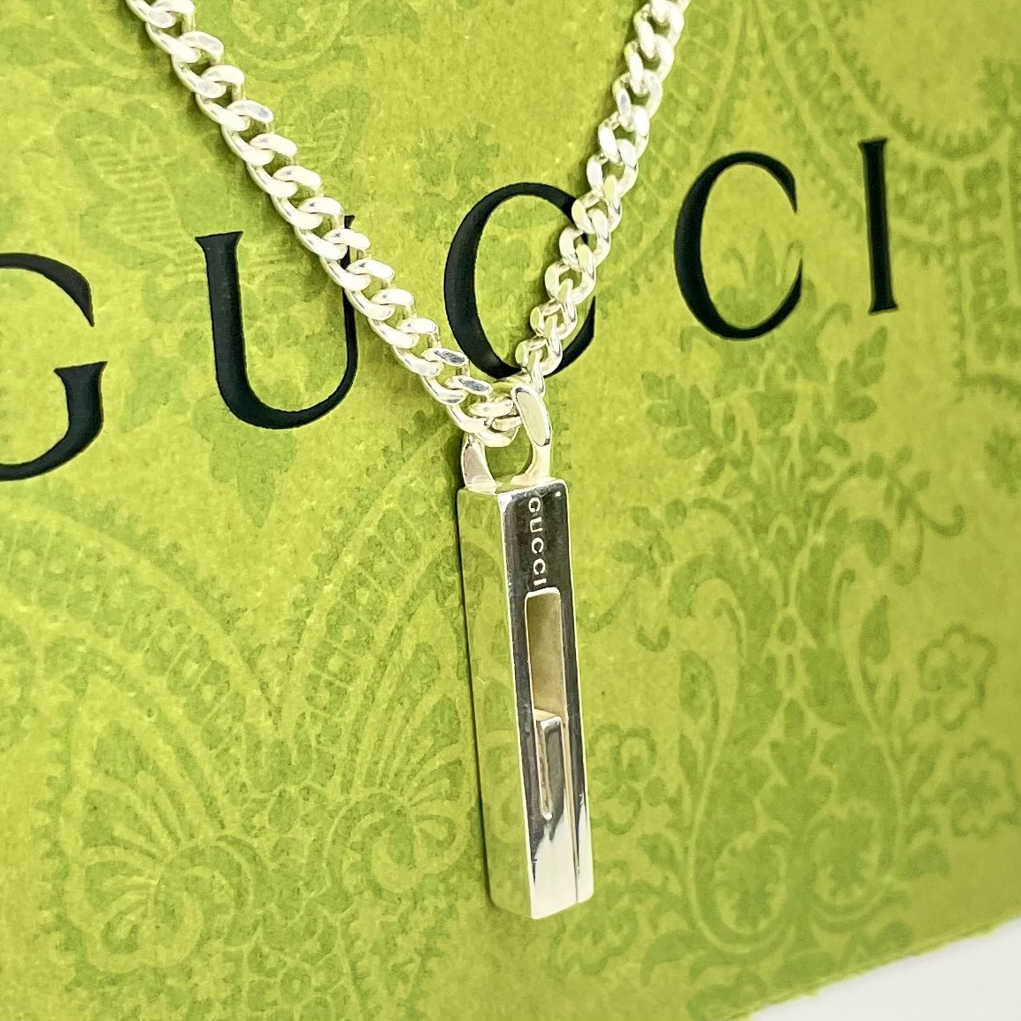 グッチ カットアウト G ネックレス シルバー GUCCI ペンダント 925 52