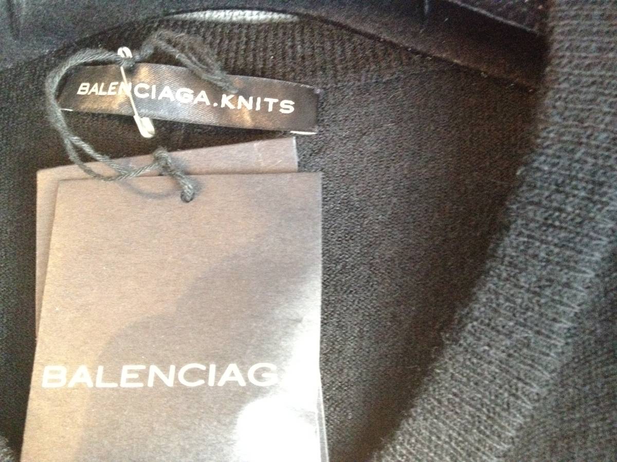  new goods Balenciaga cashmere long knitted cardigan 38 black black balenciaga