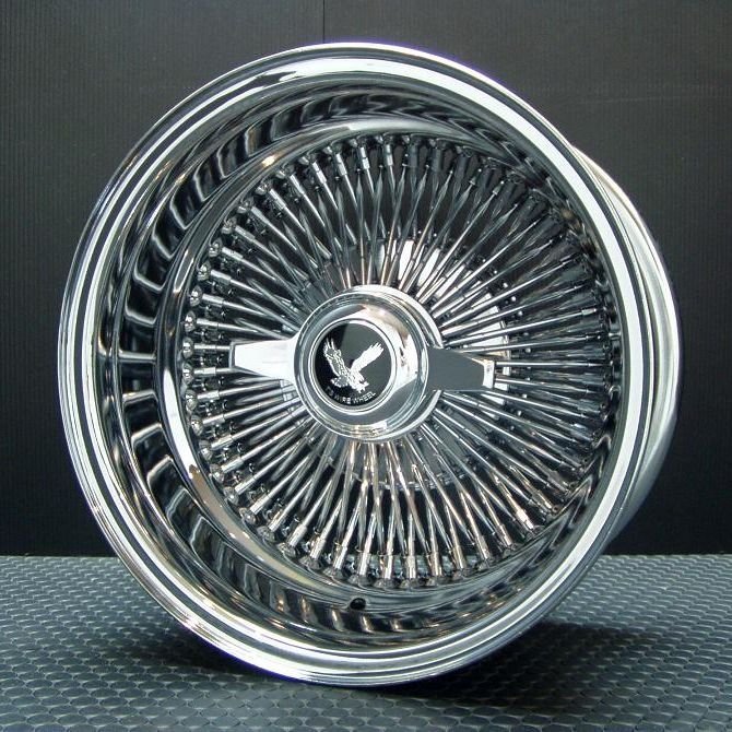 ワイヤーホイール T's WIRE 14X7J REV100SP オールクローム4本セット　＜ローライダー/USDM/インパラ/キャデ/タウンカー/カプリス＞_画像3