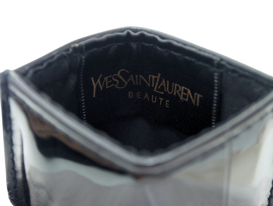 【Used 開封品】イヴ サンローラン YVES SANT LAURENT ノベルティ コンパクトミラー 鏡 YSLロゴ 片面ミラー ゴールド モンドリアンルック_画像8