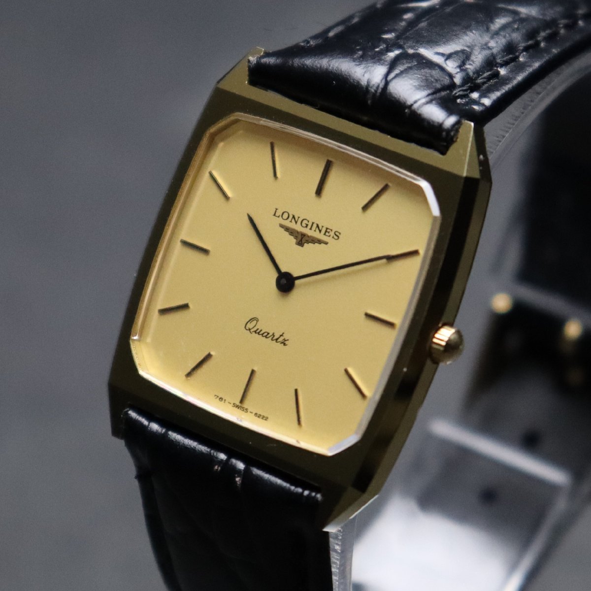 電池新品 良品 LONGINES ロンジン 761 SWISS 6222 クォーツ ゴールド