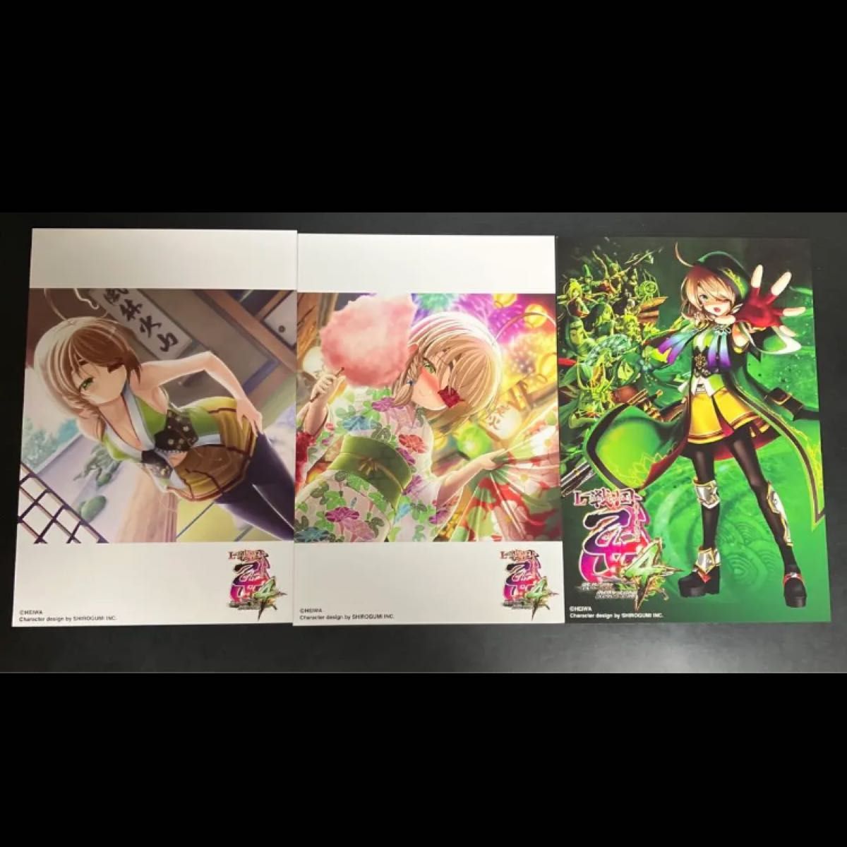 L 戦国乙女4 山本カンスケ デザイン紙カード 3種 未使用 L 戦国乙女4 山本カンスケ デザイン紙カード 3種 未使用