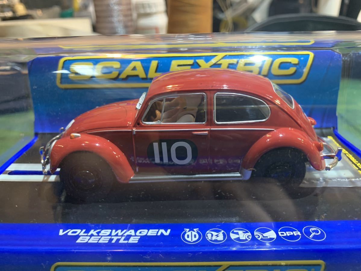 未使用 SCALEXTRIC slot car 1/32 volkswagen beetle 1960 R.A.C Rally