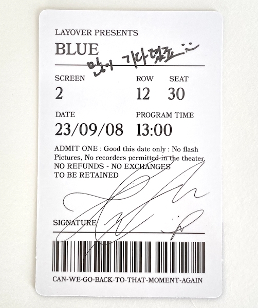 BTS V Layover ブルー Blue フォトカード トレカ (1) キムテヒョン テテ カード 防弾少年団 同梱可_画像2