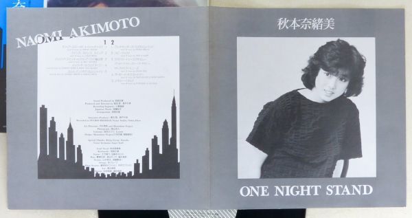 # Akimoto Naomi lONE NIGHT STAND <LP 1982 год с поясом оби * записано в Японии >2nd альбом .. правильный добродетель, земля person . line, гора дерево превосходящий Хара, Oda Tetsuro 