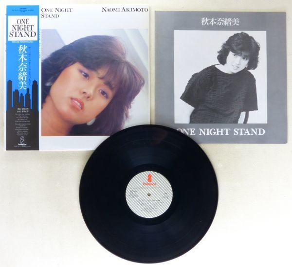 # Akimoto Naomi lONE NIGHT STAND <LP 1982 год с поясом оби * записано в Японии >2nd альбом .. правильный добродетель, земля person . line, гора дерево превосходящий Хара, Oda Tetsuro 
