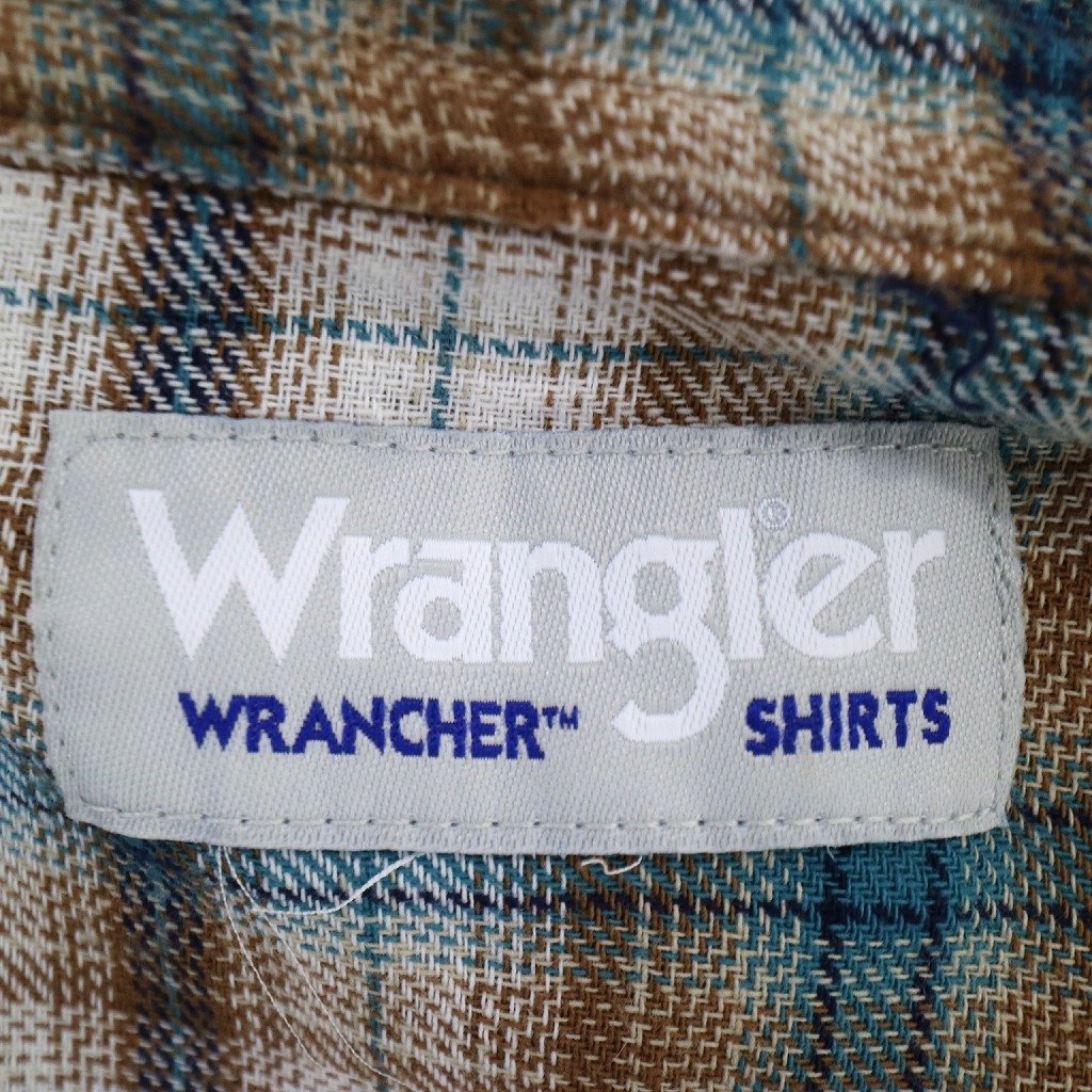 Wrangler ラングラー WRANCHER ウエスタンオンブレチェック長袖シャツ 大きいサイズ PINK FLOYD ブラウン (メンズ 2XL) 中古 古着 O0017_画像8
