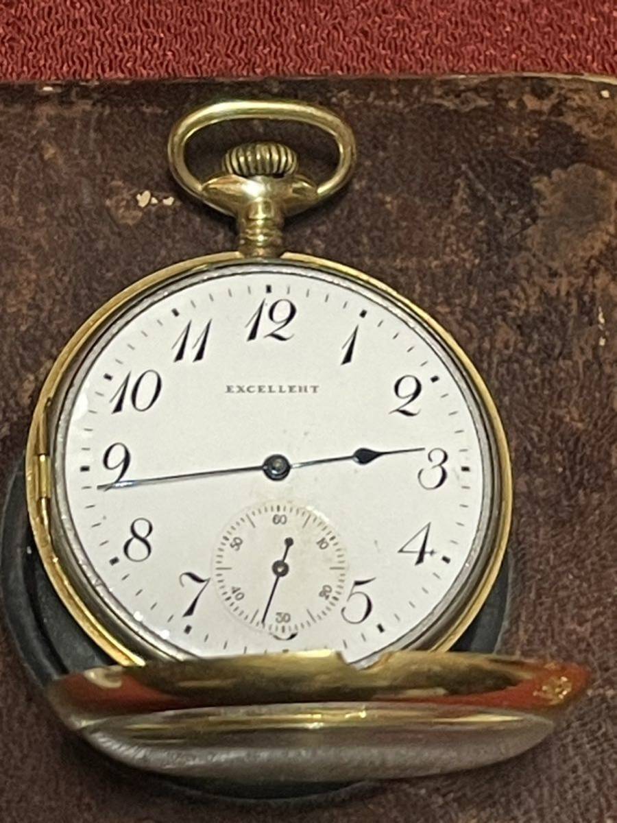 本物の 懐中時計 金時計 18金 精工舎 excellent エクセレント 明治後期