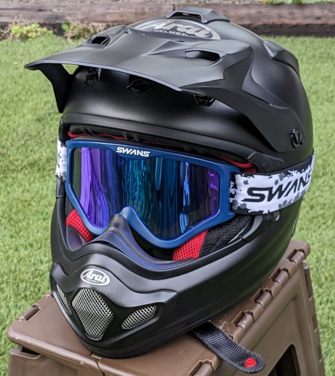 Arai V-Cross4 ソリッド マットブラック (取説 カバー ゴーグル Arai V-Cross4 ソリッド マットブラック (取説 カバー ゴーグル