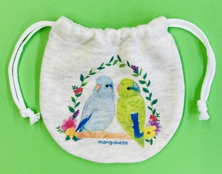  lovely parakeet. Mini pouch!mameruli is small bird. pouch bird basket ... series 