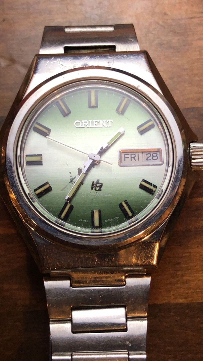 ☆レトロ☆ オリエント Orient ハイエース デイデイト 21石 ねじ込みリューズ アンティーク メンズ腕時計