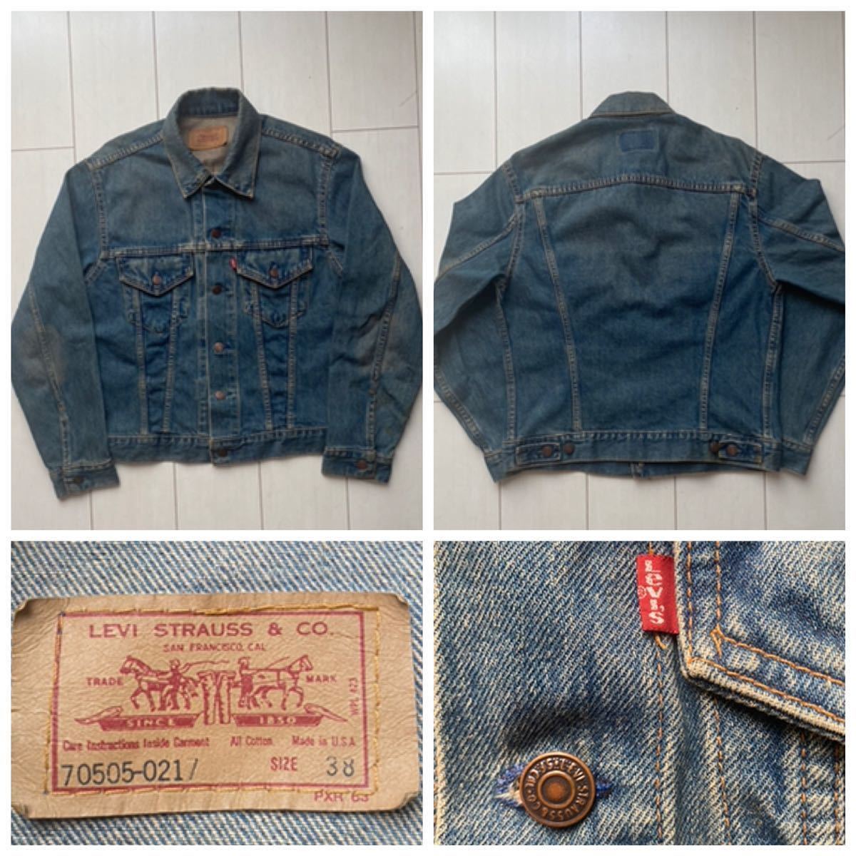 送料無料 美品 USA製 アメリカ製 Levi's リーバイス 70505-0217 vintage ビンテージ 4th indigo インディゴ denim デニム ジャケット 38 M